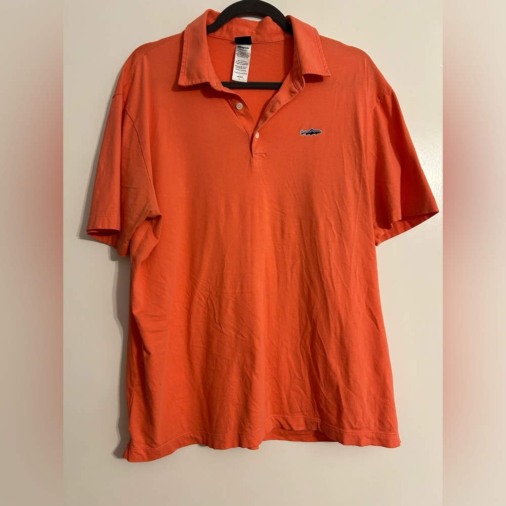 Patagonia Organic Cotton Coral Orange Collared shirt
